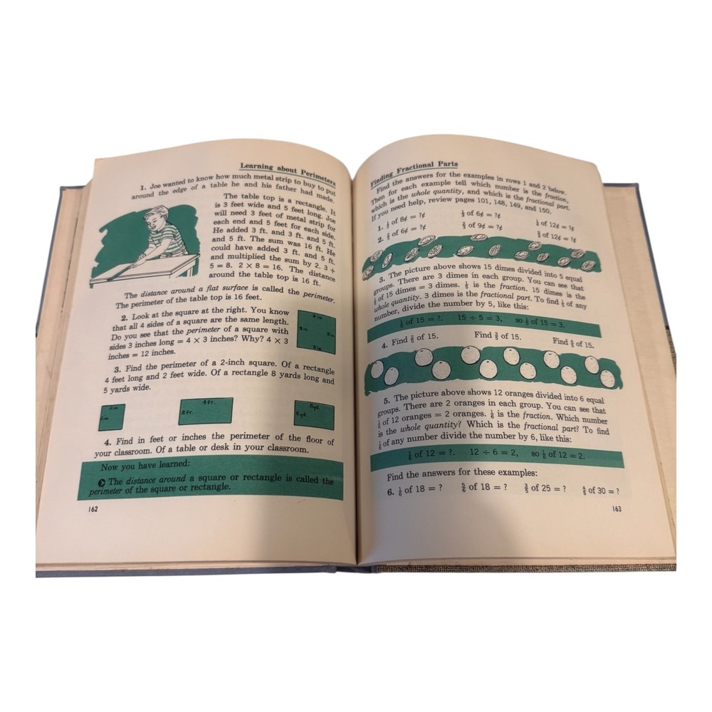 Vintage 1943 School‎ Math Book Living Arithmetic Grade 4 Textbook - Picture 3 of 5